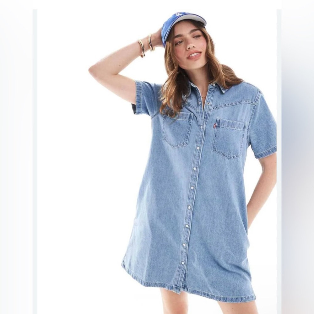 Levi's Light Blue Denim Shirt Dress